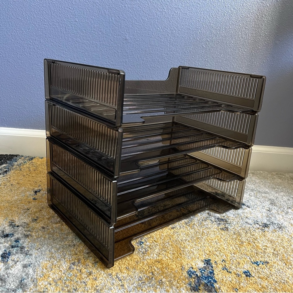 Rubbermaid 2551 Office Paper Stacking Letter Tray - Picture 4 of 13